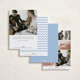 "Ric Rac" - Birth Announcements in Bluebell by Megan Davis - Back of Card Options