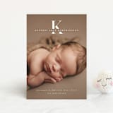 "My Monogram" - Birth Announcements in Milk by fatfatin - Front