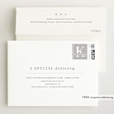 "My Monogram" - Birth Announcements in Milk by fatfatin - FREE Recipient Addressing