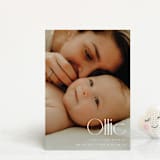 "Ollie" - Birth Announcements in Cotton by Kristie Kern - Front