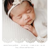 "Eyelet" - Birth Announcements in Taupe by Lauren Chism - Detail