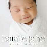 "Announcing Baby" - Birth Announcements in Onyx by Erin Deegan - Detail