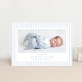 "Pinstripe Frame" - Birth Announcements in Sky by Jennifer Holbrook - Front
