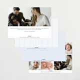 "Pinstripe Frame" - Birth Announcements in Sky by Jennifer Holbrook - Back of Card Options