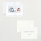 "Pinstripe Frame" - Birth Announcements in Sky by Jennifer Holbrook - Assembled