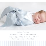 "Pinstripe Frame" - Birth Announcements in Sky by Jennifer Holbrook - Detail