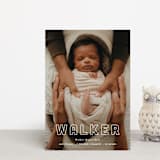 "snug" - Birth Announcements in Powder by Sara Hicks Malone - Front