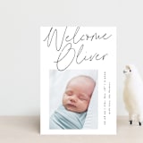 "Simply" - Birth Announcements in Noir by AK Graphics - Front