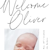 "Simply" - Birth Announcements in Noir by AK Graphics - Detail