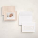 "patterned stripes" - Birth Announcements in Blush by Ellen Schlegelmilch - Assembled