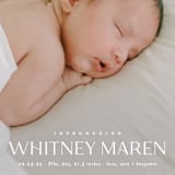 "Baby Classic" - Birth Announcements in Cloud by Carolyn MacLaren - Detail