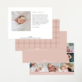 "Watercolor bouquet" - Birth Announcements in Peach by Stacey Meacham - Back of Card Options
