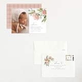 "Watercolor bouquet" - Birth Announcements in Peach by Stacey Meacham - Assembled