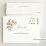 "Watercolor bouquet" - Birth Announcements in Peach by Stacey Meacham - FREE Recipient Addressing