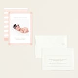 "trimmings" - Birth Announcements in Blush by Michelle Taylor - Assembled