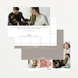 "Tarrytown" - Birth Announcements in Fawn by Megan Davis - Back of Card Options