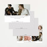 "All write" - Birth Announcements in Cloud by Lea Delaveris - Back of Card Options