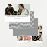 "Double Take" - Birth Announcements in Baby Powder by Hooray Creative - Back of Card Options
