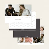 "Bergen" - Birth Announcements in Fog by Megan Davis - Back of Card Options