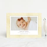 "Gingham" - Birth Announcements in Marigold by Jessie Steury - Front