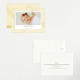 "Gingham" - Birth Announcements in Marigold by Jessie Steury - Assembled
