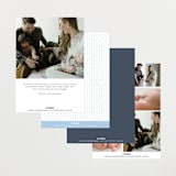 "Curator" - Birth Announcements in Denim by Megan Davis - Back of Card Options