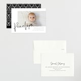 "Clean Lines" - Birth Announcements in Blackboard by Amy Payne - Assembled