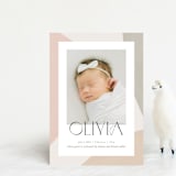 "Artful" - Birth Announcements in Sherbet by Pixel and Hank - Front