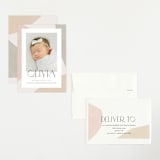"Artful" - Birth Announcements in Sherbet by Pixel and Hank - Assembled