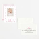 "Squiggle bow" - Birth Announcements in Peony by Creo Study - Assembled