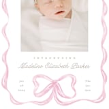 "Squiggle bow" - Birth Announcements in Peony by Creo Study - Detail