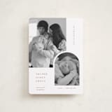 "Modern Inset" - Birth Announcements in Cotton by Robin Ott - Front