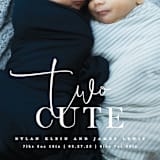 "Two Cute" - Birth Announcements in Silk by Creo Study - Detail
