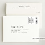 "We're Parents" - Birth Announcements in Cotton by Maria Hilas-Louie - FREE Recipient Addressing