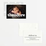 "Modern Vintage" - Birth Announcements in Ghost by Lea Delaveris - Assembled