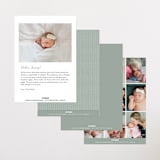 "Delicate" - Birth Announcements in Powder by Sara Hicks Malone - Back of Card Options