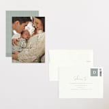 "Delicate" - Birth Announcements in Powder by Sara Hicks Malone - Assembled