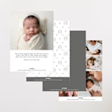 "Welcome Home Baby" - Birth Announcements in Shadow by Carolyn Kach - Back of Card Options