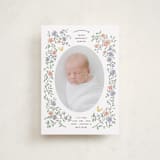 "Tiny Flowers" - Birth Announcements in Garden by Grae - Front