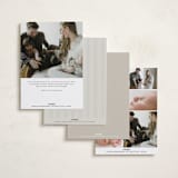 "bows and stripes" - Birth Announcements in Lagoon by Lori Wemple - Back of Card Options