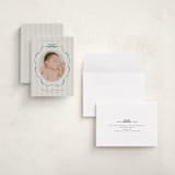 "bows and stripes" - Birth Announcements in Lagoon by Lori Wemple - Assembled