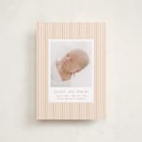 "patterned stripes" - Birth Announcements in Blush by Ellen Schlegelmilch - Front