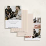 "patterned stripes" - Birth Announcements in Blush by Ellen Schlegelmilch - Back of Card Options