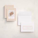 "patterned stripes" - Birth Announcements in Blush by Ellen Schlegelmilch - Assembled
