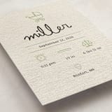 "Stitched Together" - Birth Announcements in Mint by Ashley Langlais - Detail