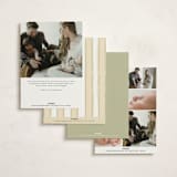 "Bow Frame" - Birth Announcements in Sage by Robert and Stella - Back of Card Options