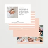 "Scallop Oval" - Birth Announcements in Peach by Emily Betts - Back of Card Options