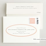 "Scallop Oval" - Birth Announcements in Peach by Emily Betts - FREE Recipient Addressing