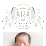 "Hearts and Stripes" - Birth Announcements in Seafoam by Griffinbell Paper Co. - Detail