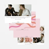 "Wiggle Worm" - Birth Announcements in Peach Sherbet by Lauren Chism - Back of Card Options